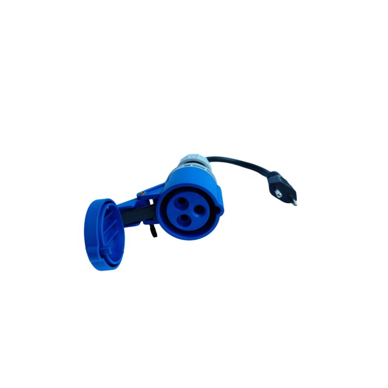 ADAPTADOR TOMADA EUROPEIA 16A SCHUKO PARA PLUGUE 20A 2P+T - EVS PLUGS
