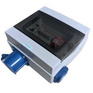 QUADRO DE PROTEÇÃO PARA CARREGADOR PORTÁTIL OU WALLBOX 32A ATÉ 8KW + TOMADA 20A  QR8 IP65