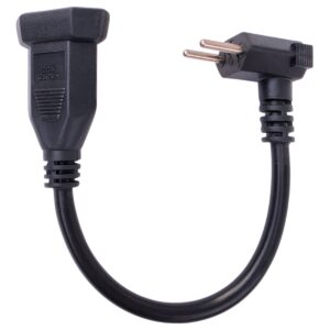 ADAPTADOR TOMADA FÊMEA 20A 2P+T PARA PLUGUE MACHO 10A 2P 90 GRAUS