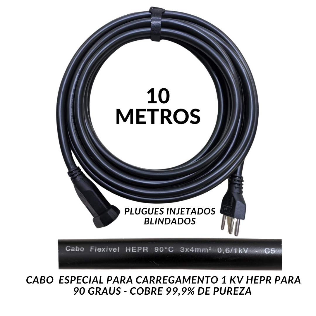 EXTENSÃO PARA CARREGADOR PORTÁTIL BYD GWM 20A 10 METROS - Imagem 2