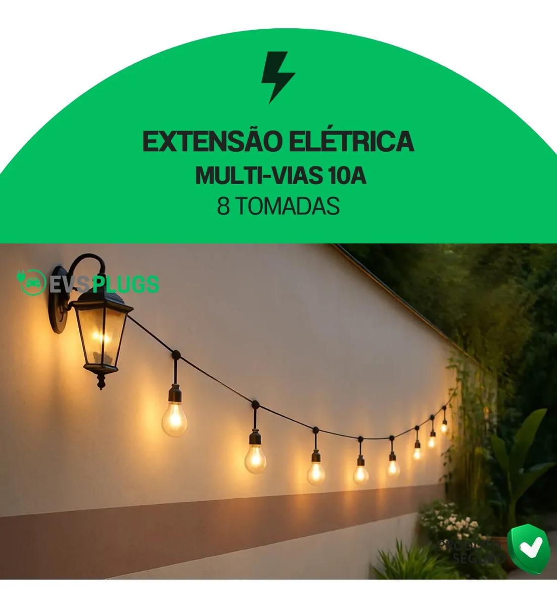 Extensão Elétrica Multi-vias 12metros 2x1,50mm 10a 8 Tomadas - Imagem 5